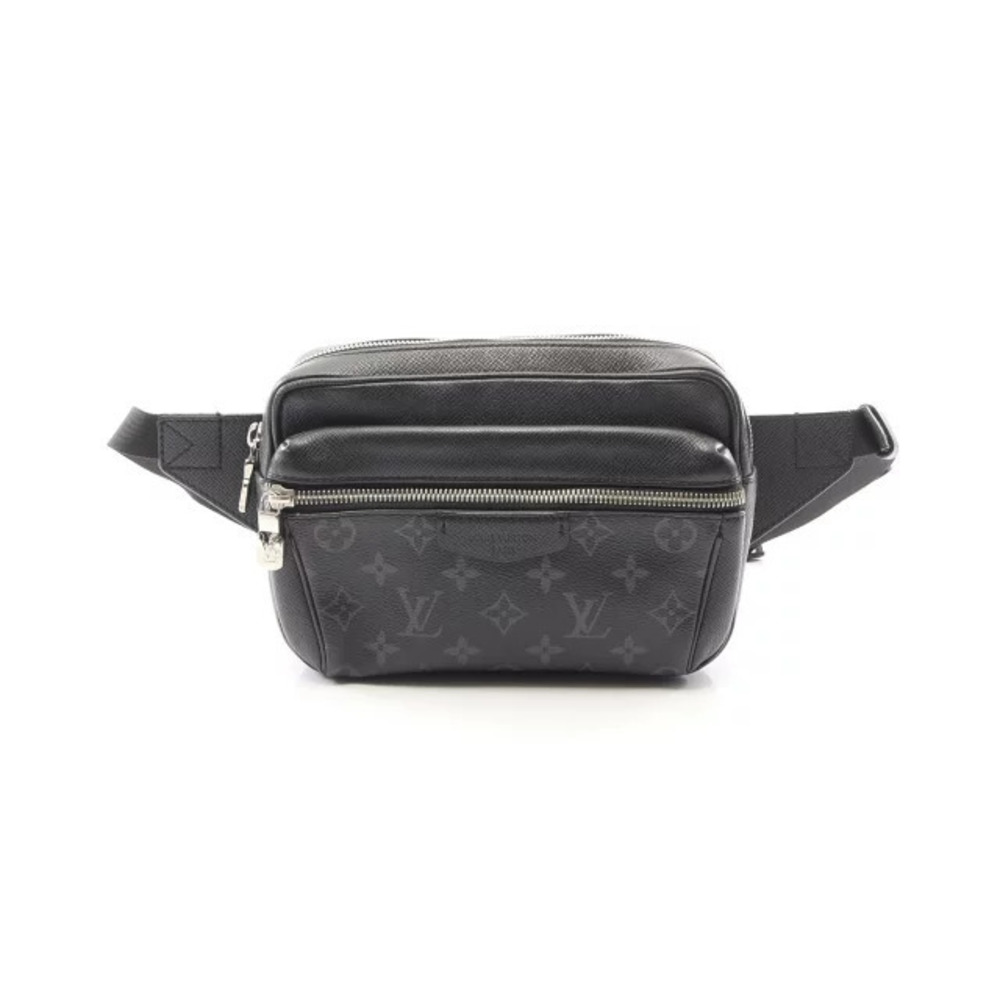 Louis Vuitton Bum Bag Outdoor Waist Canvas Leather Taigarama Bag Waist Bag Black